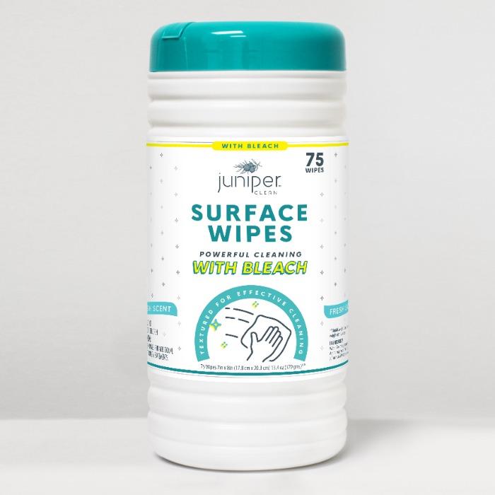 Lot of 12 Juniper Clean Surface Cleaning Wipes All-Purpose Cleaner With  Bleach