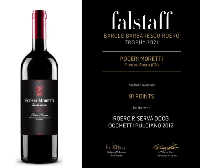 Roero Riserva Docg Occhetti Pulciano 2012 91 points