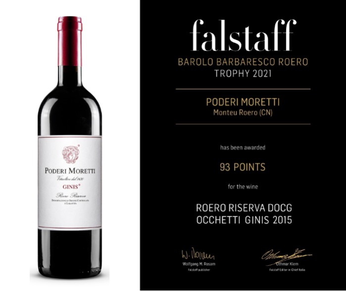 Roero Riserva Docg Occhetti Ginis 2015 Falstaff 2021 93 poin