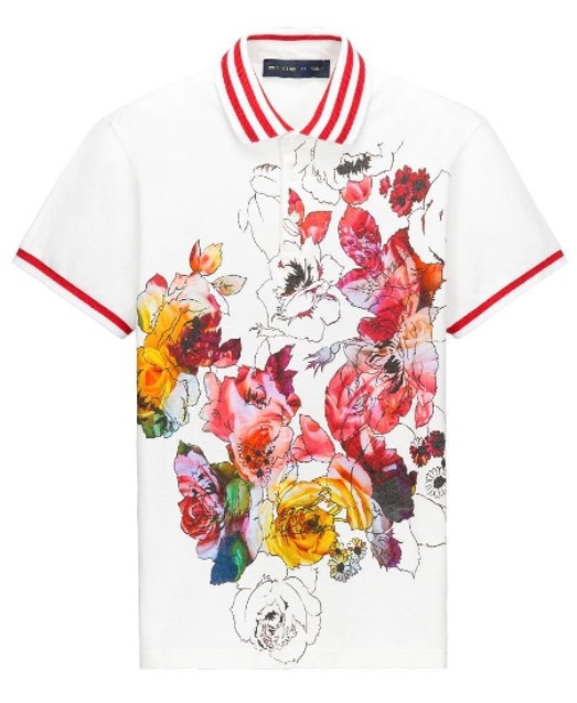 Printed polo shirt