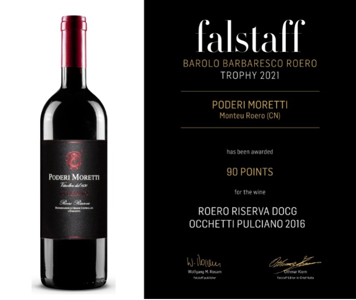 Roero Riserva Docg Occhetti Pulciano 2016 Falstaff 90 points