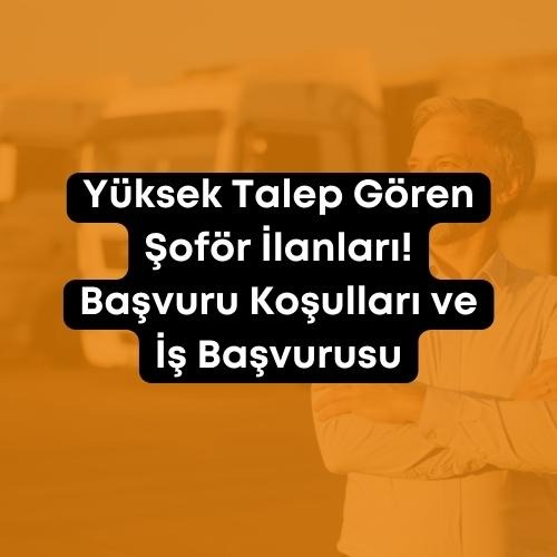 Yüksek Talep Gören Şoför İlanları 2023