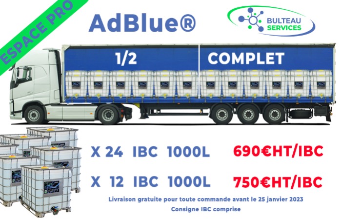 Nouveaux tarifs Camion Complet CUVE IBC ADBLUE