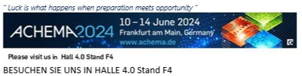 ACHEMA Frankfurt  10. -14. Juni 24