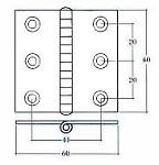 Nautical Sector Hinges / Hinges Naval Sector - Art. N / 6060 / IL