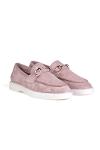 Dusty Rose Suede Women's Loafer Shoes with Comfort Accessories
