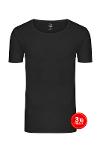 Men cotton crew neck tshirt 3-pack - black