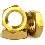 M5 - 5mm Lock Nut Half Thin Nuts Brass DIN 439