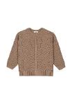 Sweater with chunky rhombuses Cappuccino