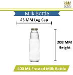 Frosted Glass Milk Bottle