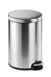 Pedal bin stainless steel 20L round, DURABLE