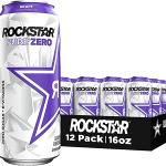 (12 Cans) Rockstar Pure Zero Energy Drink, Grape, 16 fl oz