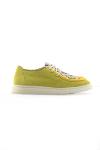 Snake Printed Yellow Color Suede Leather Women's Sisley Shoes