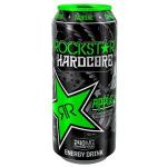 (24 Cans) Rockstar Hardcore Energy Drink, Green Apple, 16 fl oz