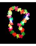 Multicolour Hawaiian Luminous Necklace - UV Fluorescent Flowers