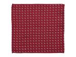 Men's Elegant Silk Pocket Square, Bordeaux Silver, 25x25cm