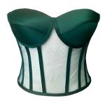 Emerald Green Transparent Tie-Up Corset Bustier