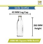 Square Glass Milk Bottle