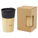 Pereira 320 ml porcelain mug with bamboo outer wall - Shiny 