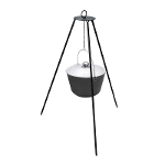 Tourist cast iron cauldron 8 l with aluminum lid and tripod