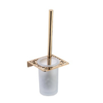 Zeus Gold Wc Brush & Glass Holder