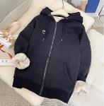 Women Fashion Thickened Warm Long Sleeve Zipper Jacket