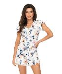 Women's floral pajamas with shorts - Astrid 1/2