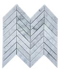 1"x3" Chevron Carrara Extra Polished Mosaic