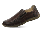Men's shoes with a ribbing in dark brown color