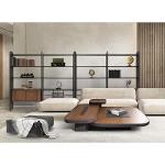 Coffee Table Rectangular Living Room Table Platinum Brown