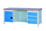 Workbench 2000 with 4 drawers and 1 hinged door