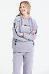 Hooded fleece tracksuit set - grey