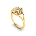 Pave Square Ring Elegant Craftsmanship