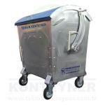 Metal Galvanized Waste Container 1100 Liter