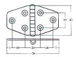 Nautical Sector Hinges / Hinges Naval Sector - Art. N / 07040 / IL