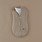 Cocoon knitted swaddling Jasper with Cappuccino arans