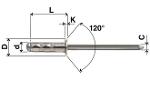 Multigrip Rivets Multifar Countersunk Head - Aluminium / Steel