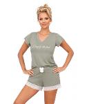 Women's pajamas with lace - Simply 1/2 olive