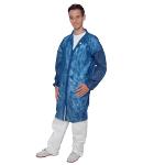 Disposable coat non-woven with velcro, dark blue