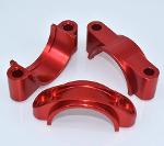 CNC machining aluminum part red anodized