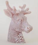 Reindeer head candle - brown