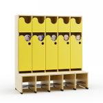 Locker shelving Maple - 5-person