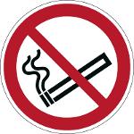 Prohibition sticker 'Smoking prohibited' Ø 430 mm, DURABLE