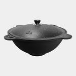 Cast iron cauldron with a lid, 8 liters