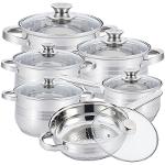 Herzberg 12 Pieces Stainless Steel Cookware Set