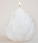 Artichoke candle - matte white (large)