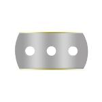 XK-O3151, 3 hole stainless steel round corner double edge razor Tin coated