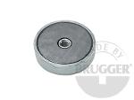 Flat pot magnets hard ferrite, with internal thread