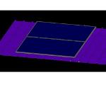 Solar panel base for industrial roof