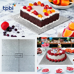 12" Square Silver Cake Board